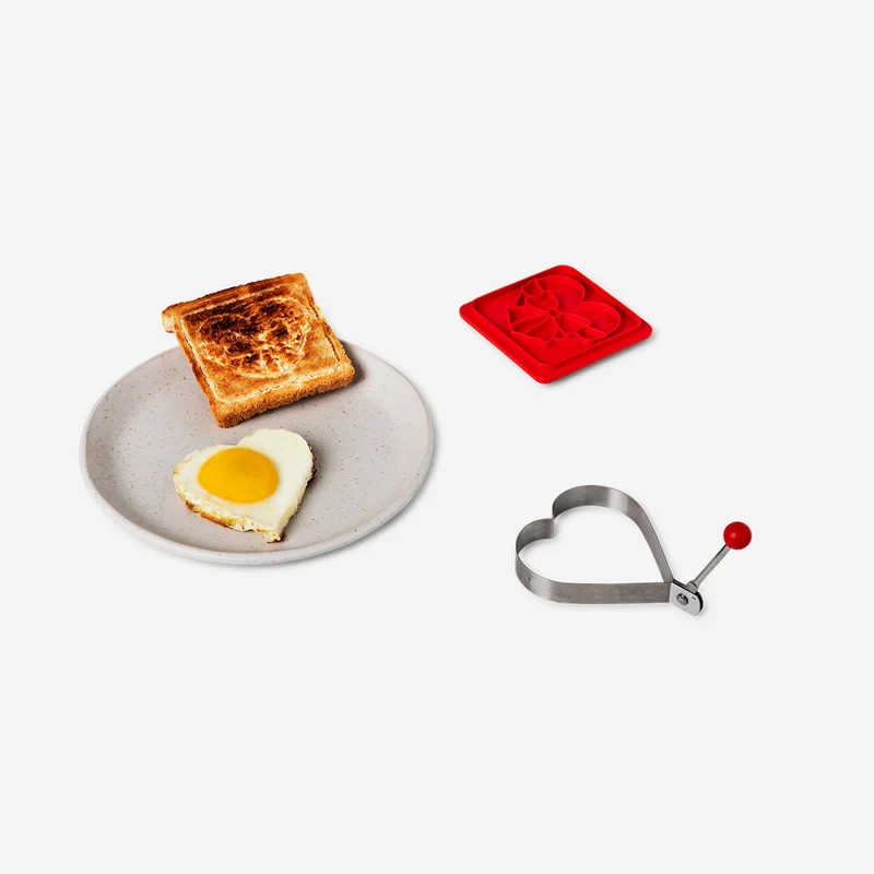 Egg mold with toast stamp
