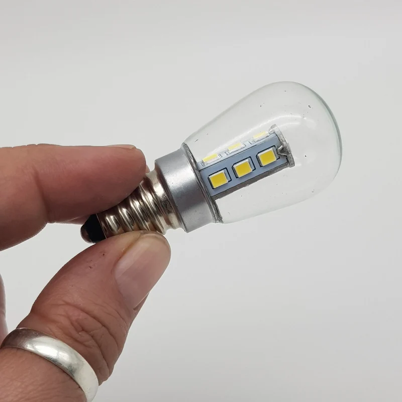 Lampadina piccola pera per frigo led e14 2w 230v Skl