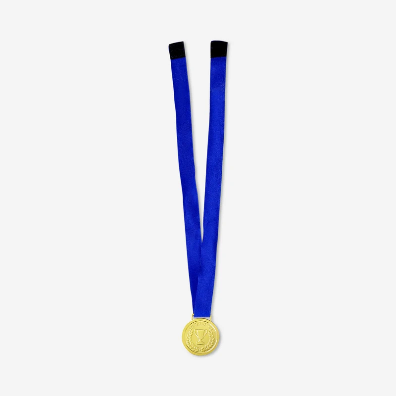 Blue winner medal