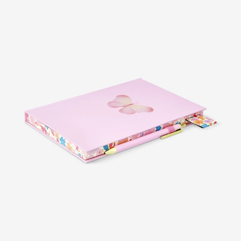 A5 butterfly bullet planner with pen and magnetic bookmark