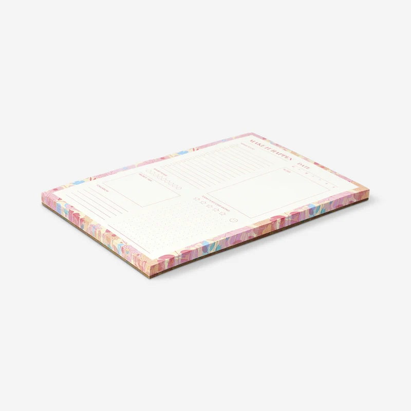 A5 pink daily planner pad
