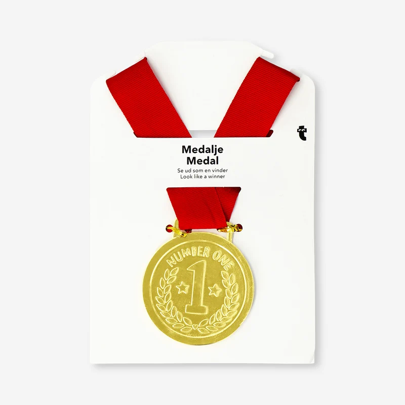 Red winner medal