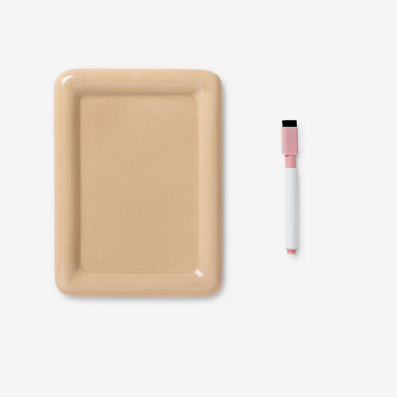 Ceramic note dish with marker