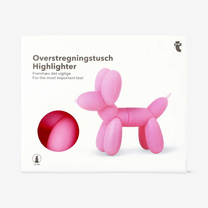 Pink balloon dog highlighter
