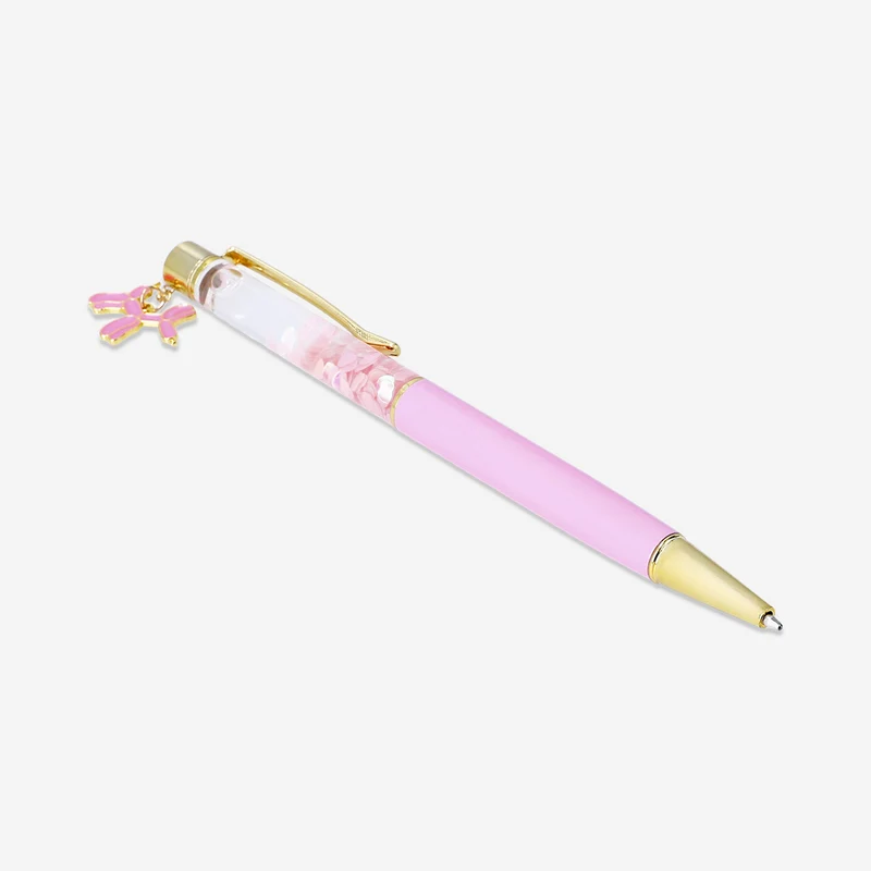 Pink ballpoint pen with balloon dog