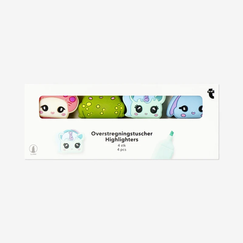 Highlighters as cute forest creatures - 4 pcs