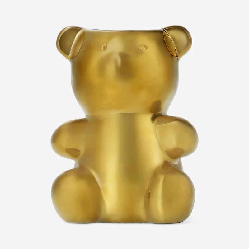 Gold bear pencil holder