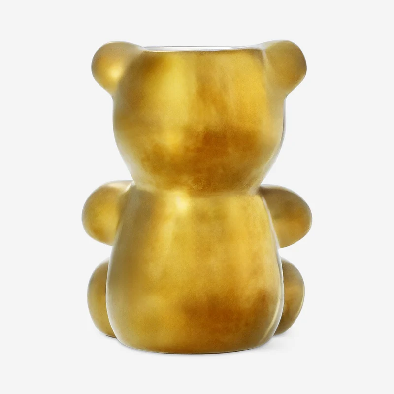 Gold bear pencil holder