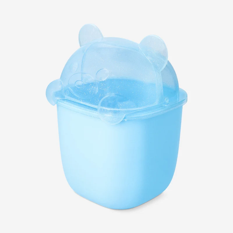 Mini blue bear push bin