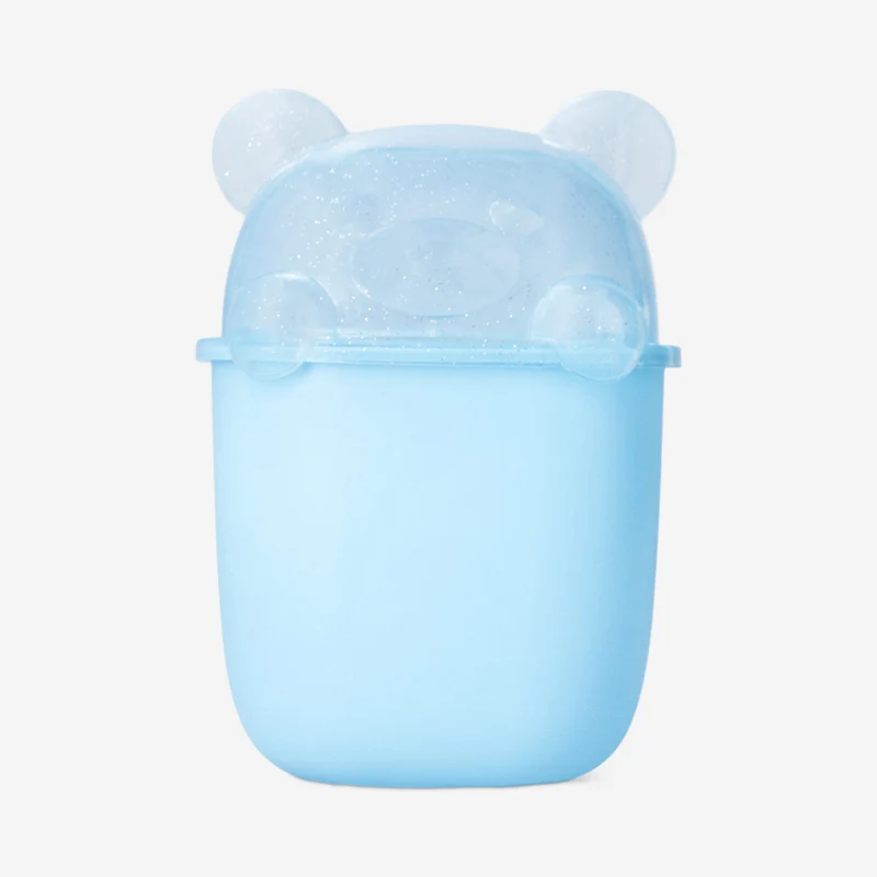 Mini blue bear push bin
