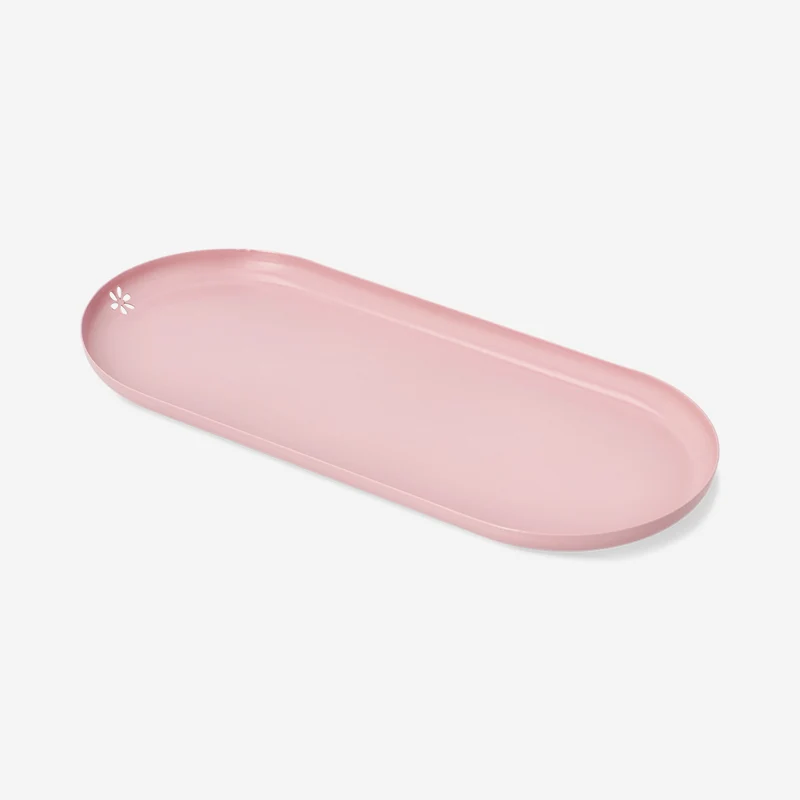 Pink metal desk tray