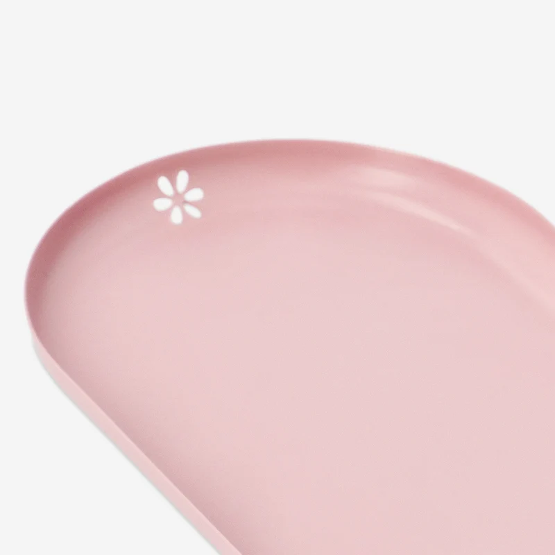 Pink metal desk tray