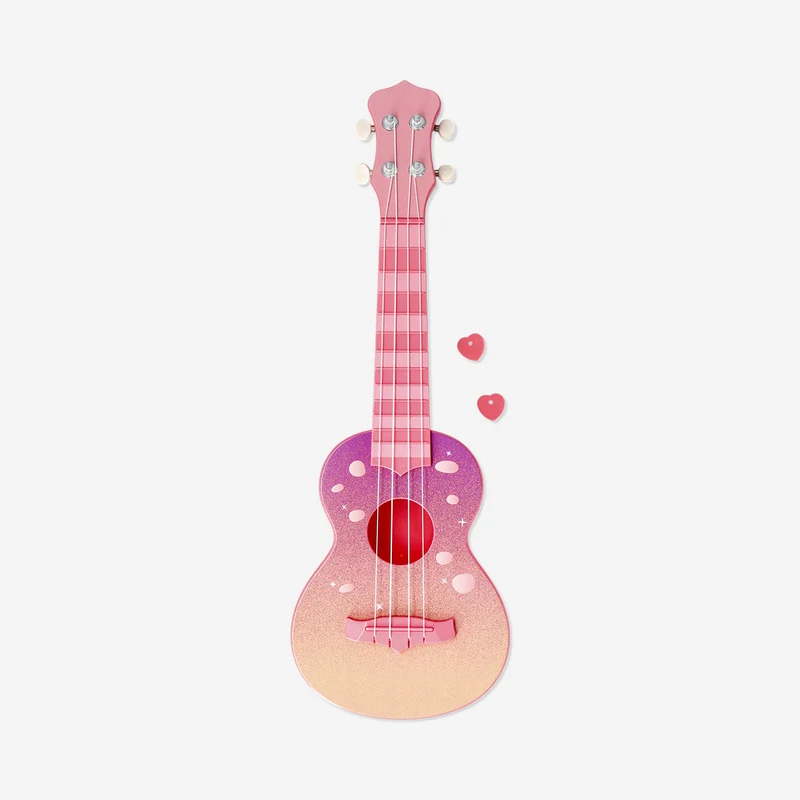 Ukulele in magical pink design