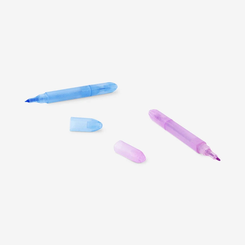 Dual tip highlighters in 2 sizes - 8 pcs