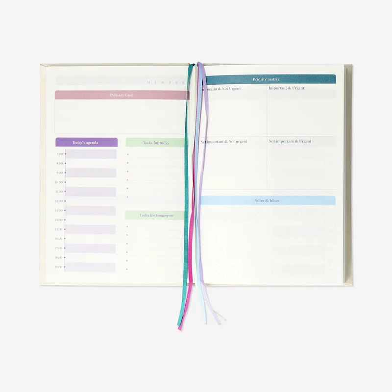 Beige undated personal planner