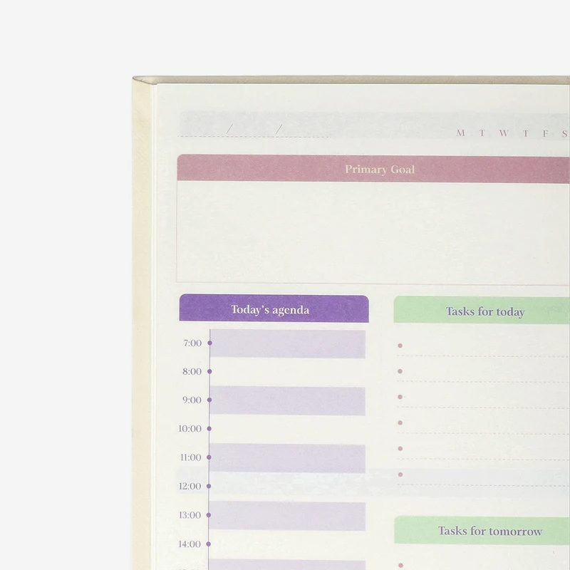 Beige undated personal planner