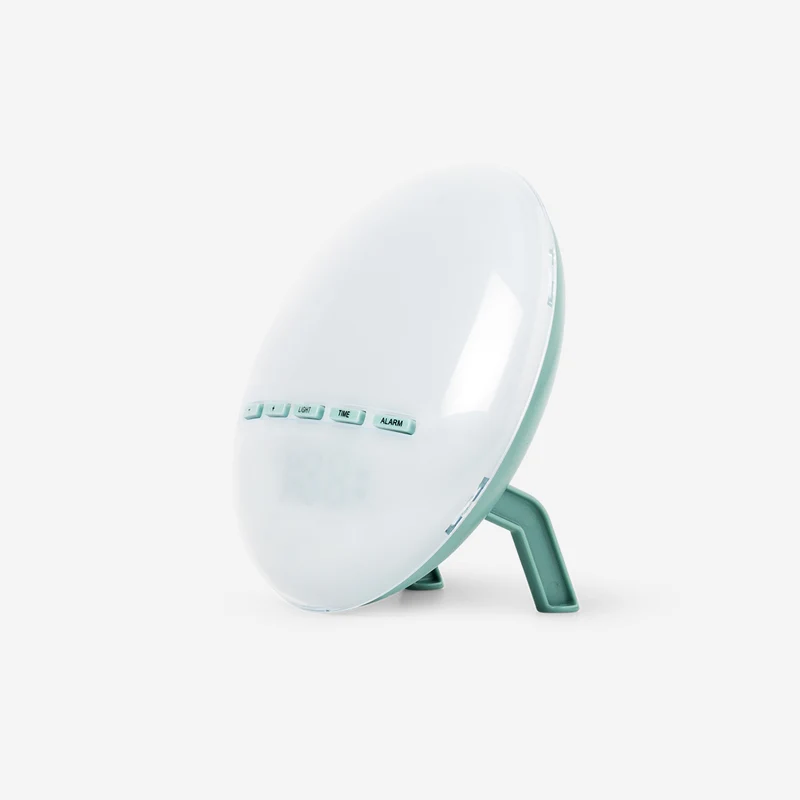 Digital sunrise alarm clock with light settings