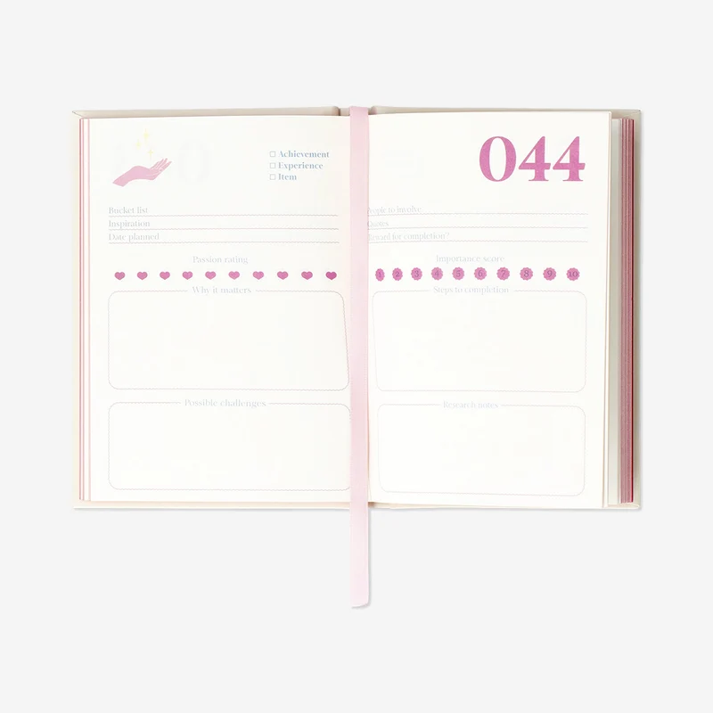 A6 bucket list journal