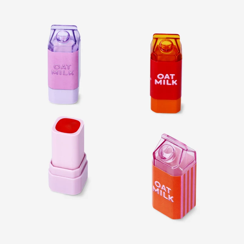 Milk carton erasers - 3 pcs