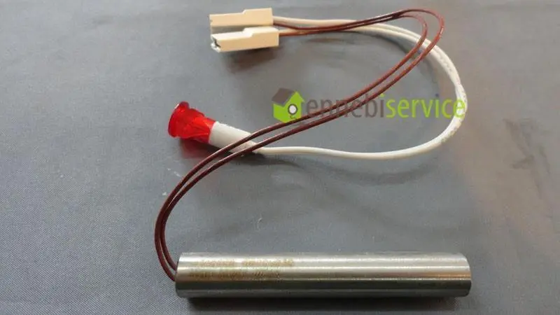 Resistenza 12.5x80 230v 600w con seg. lum. el-10a 240v rosso Spinel