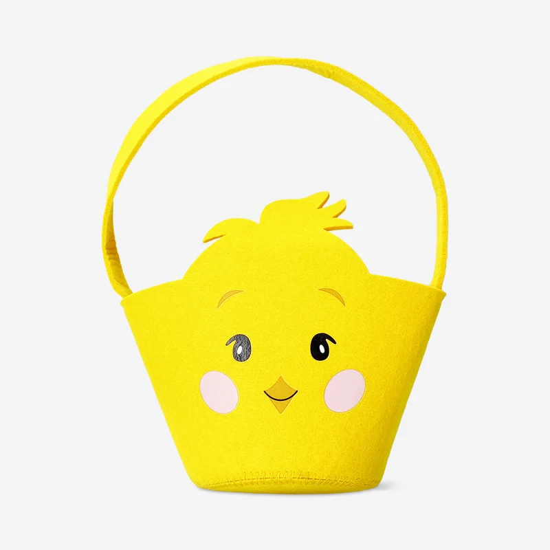 Candy mix in Easter chicken felt basket
