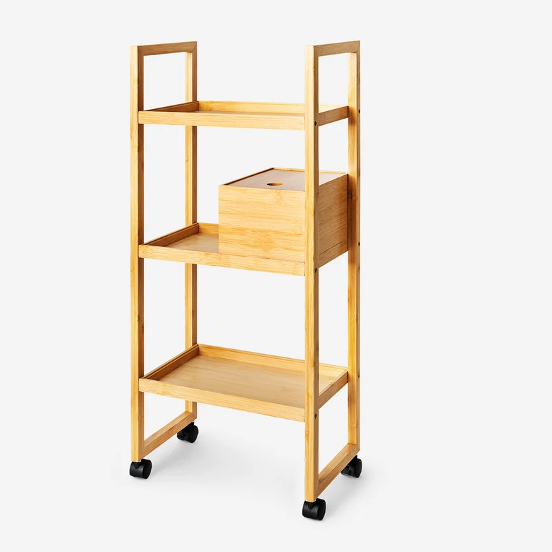 Bamboo storage trolley - 80 cm