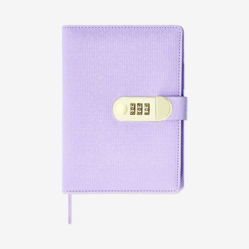Purple diary with combination lock