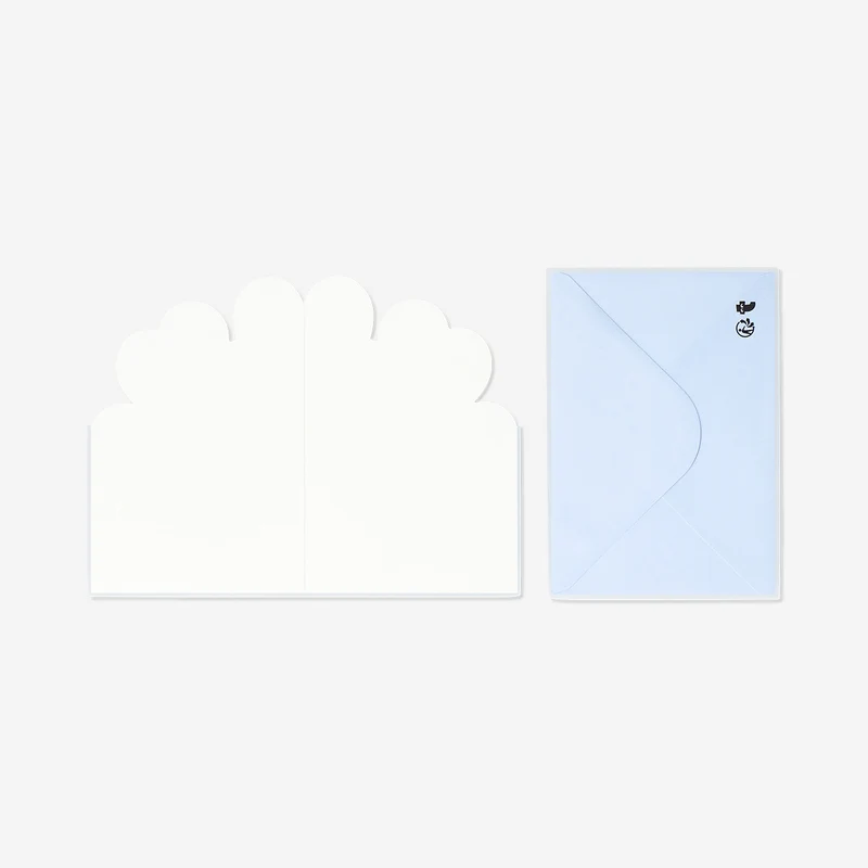 Greetings card with cut out balloons