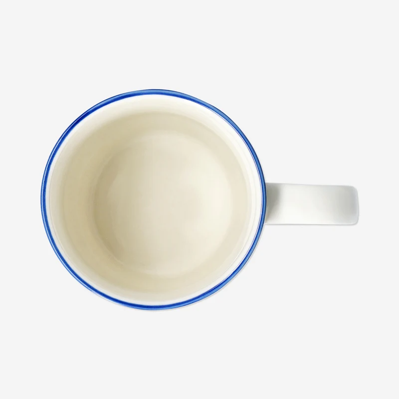 Blue floral mug