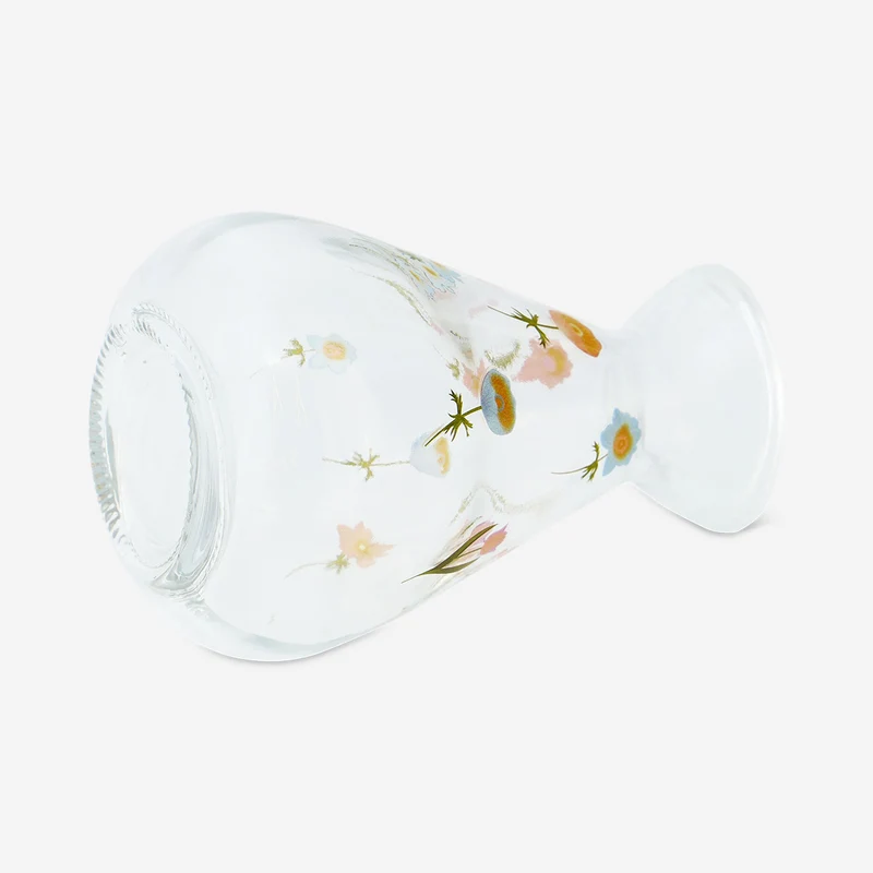 Floral glass vase - 11 cm