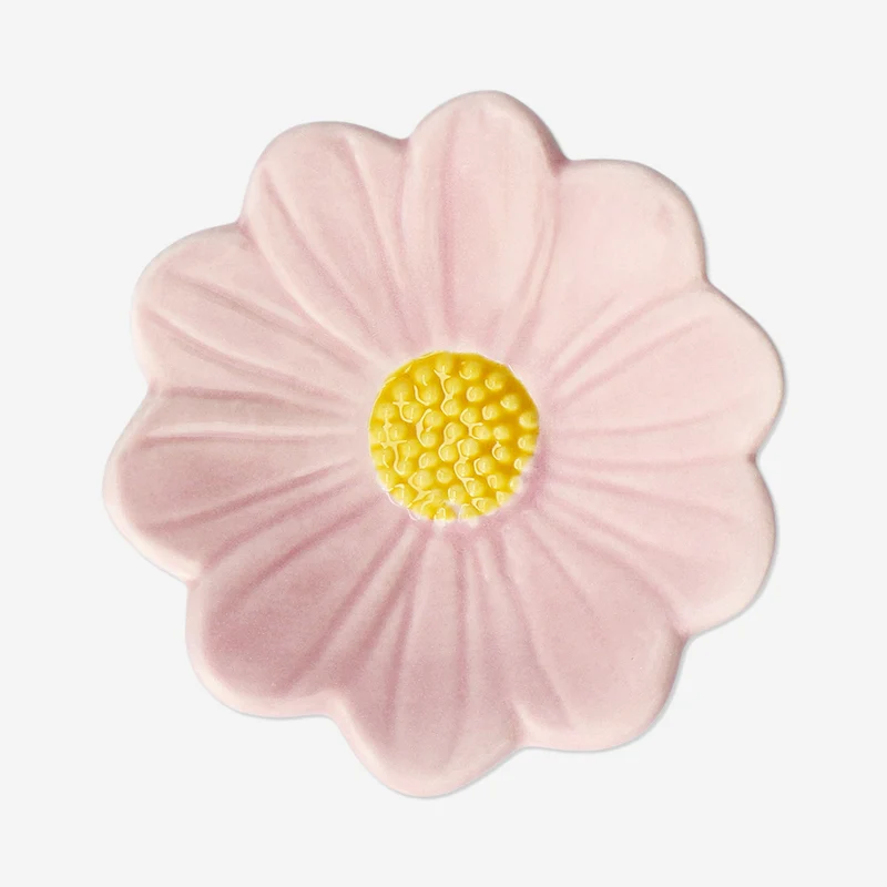 Pink flower dish - 9 cm
