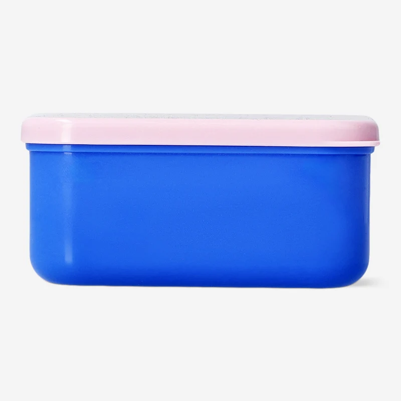 Blue snackbox with quote - 12 cm