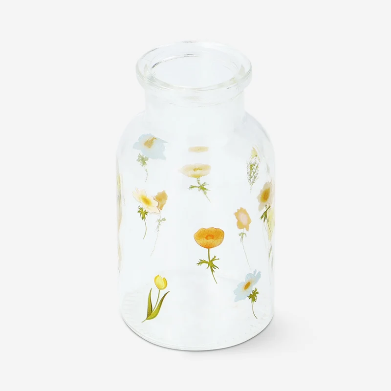 Floral glass vase - 10 cm