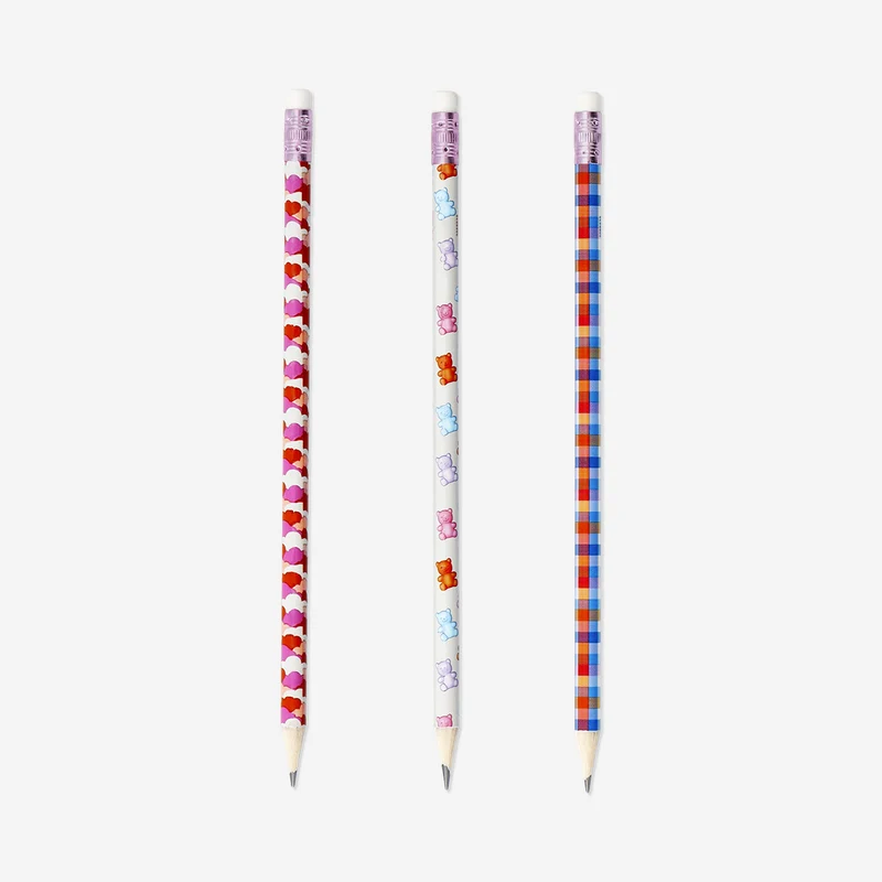 Pencils with print - 3 pcs