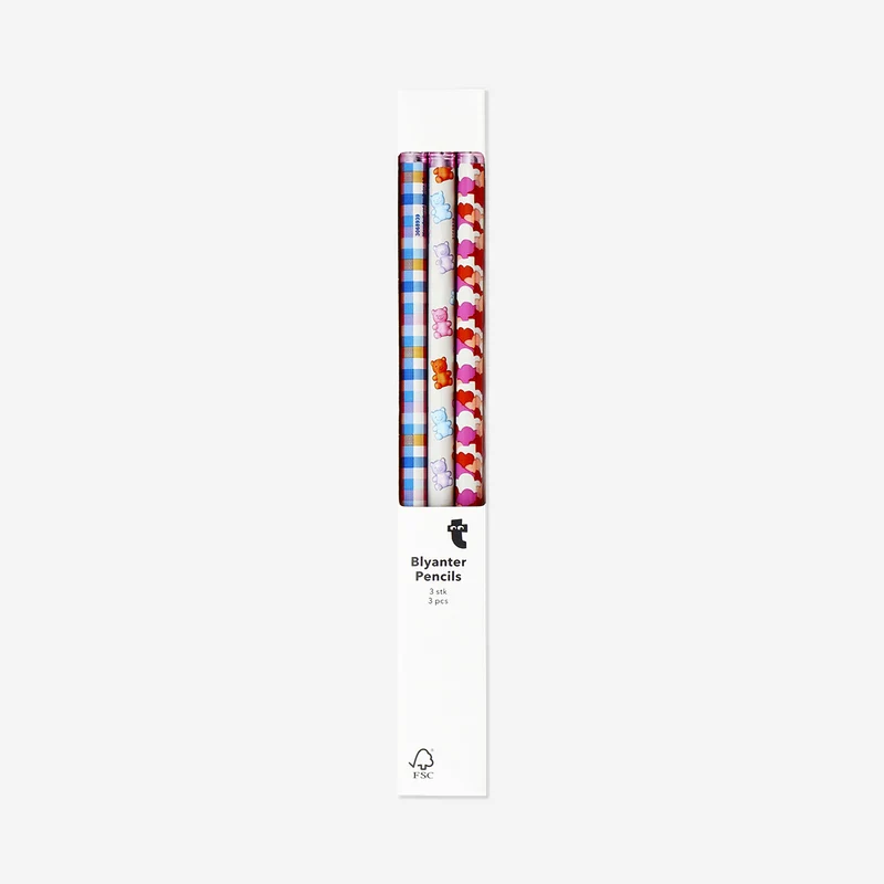 Pencils with print - 3 pcs