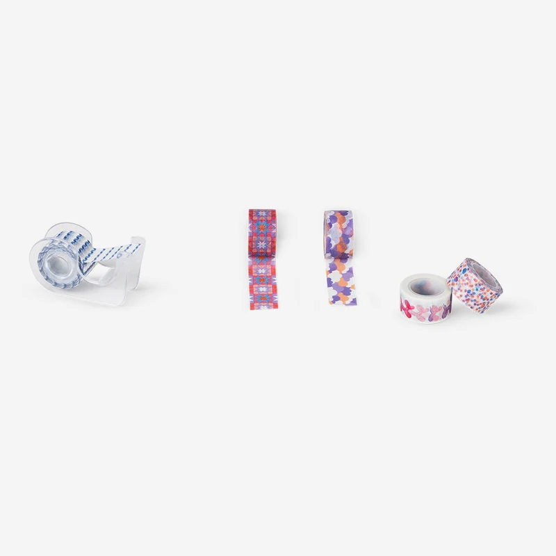 Tape dispenser with tape rolls- 5 pcs
