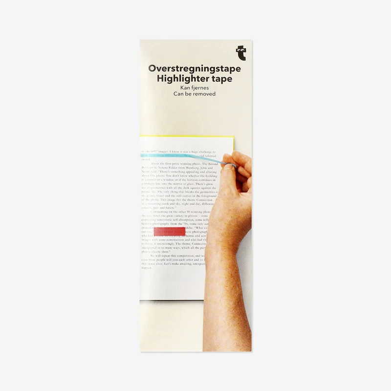 Removable highlighter tape