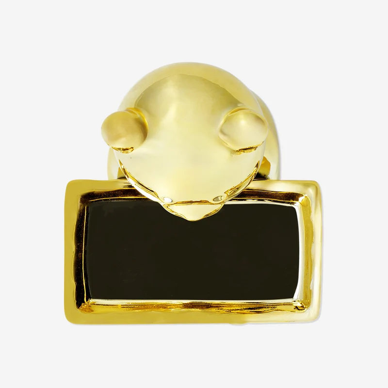 Gold bear trinket tray