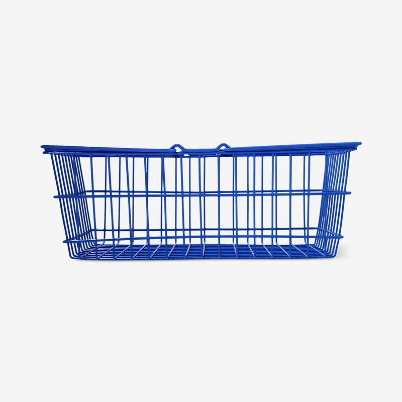 Blue wire basket