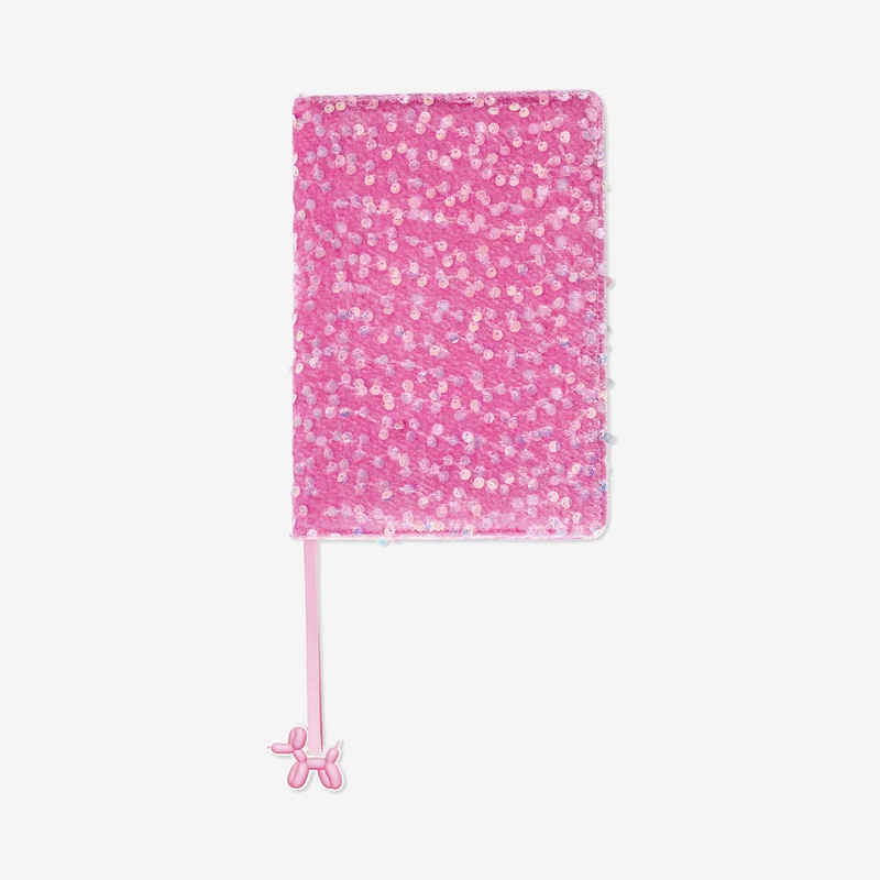Notebook with velvet sequin cover
