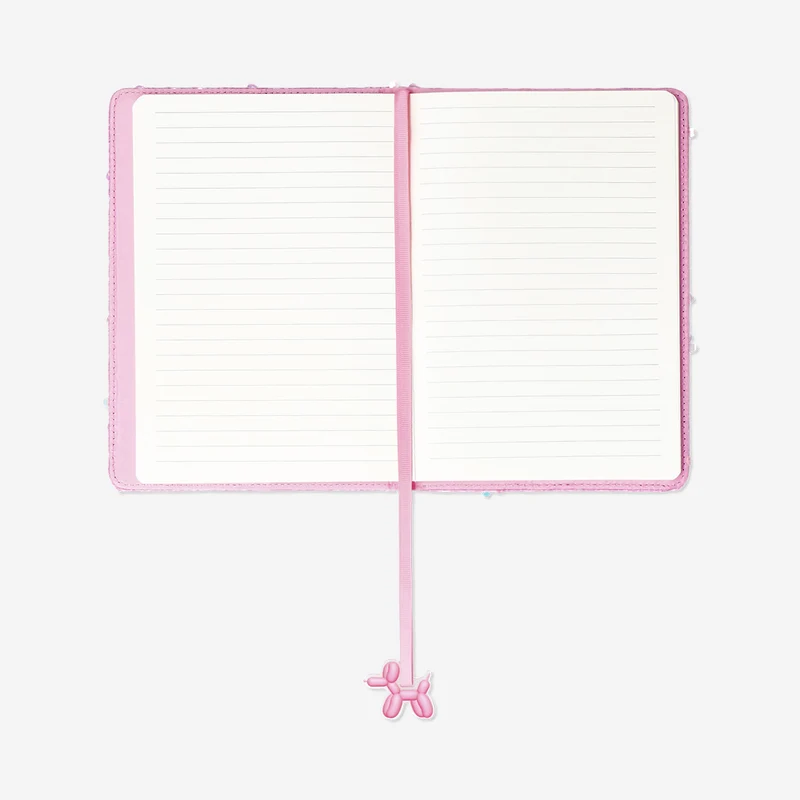 Notebook with velvet sequin cover