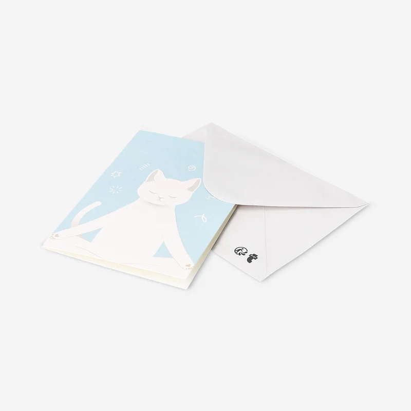 Greetings card with cat
