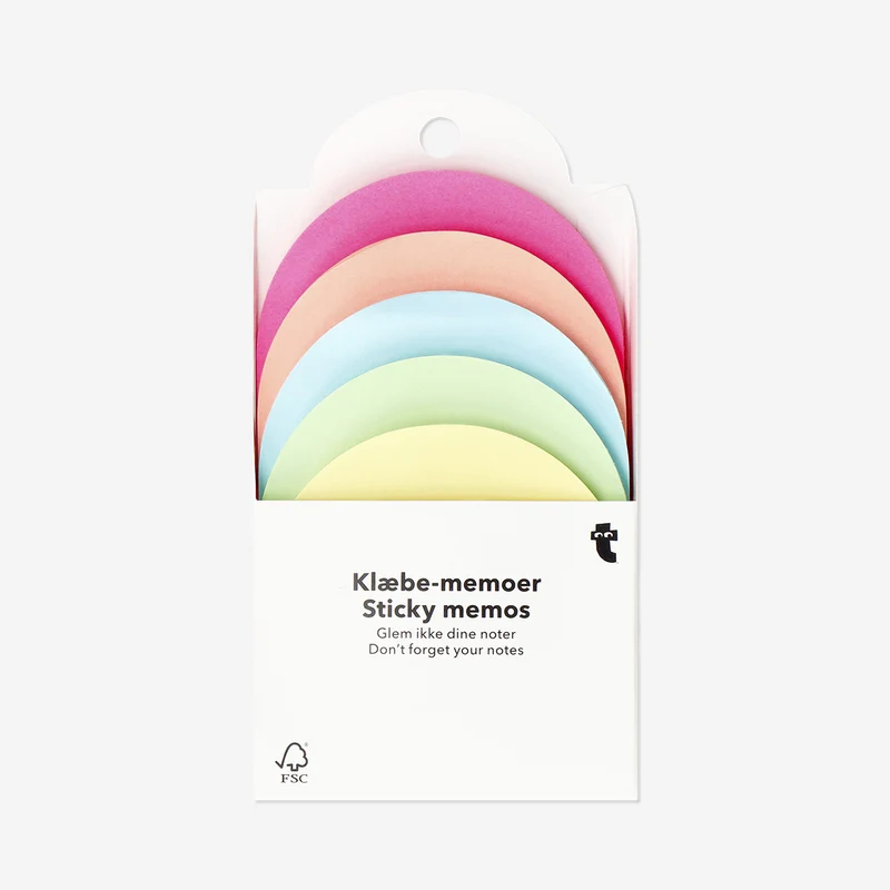 Round sticky memos - 5 pcs