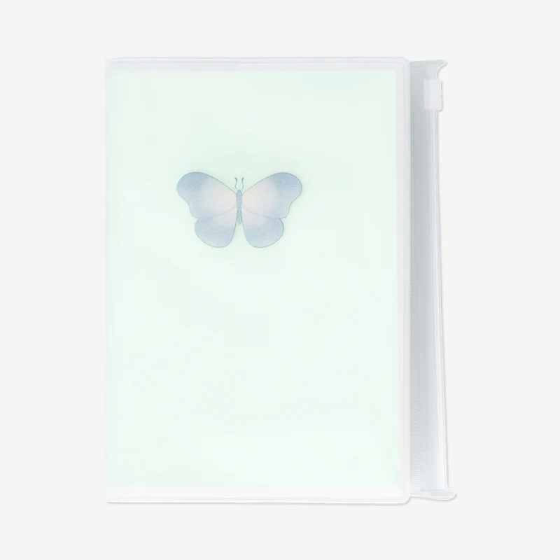 A6 butterfly notebook with zip pocket