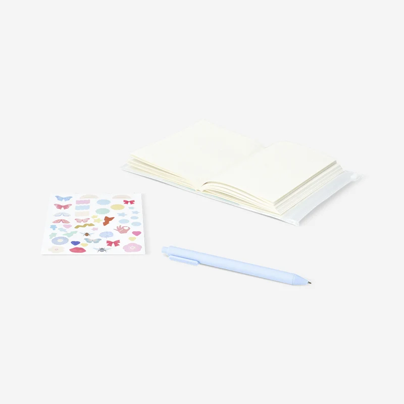 A6 butterfly notebook with zip pocket