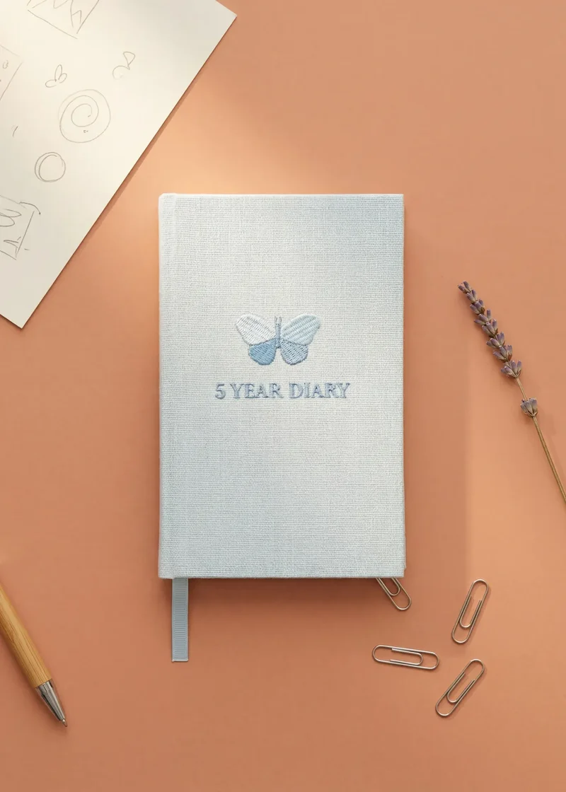 Blue five year diary