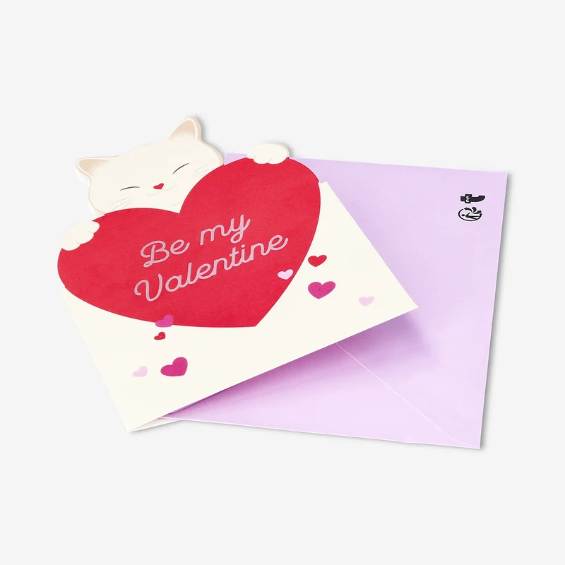 Valentine's card with cat