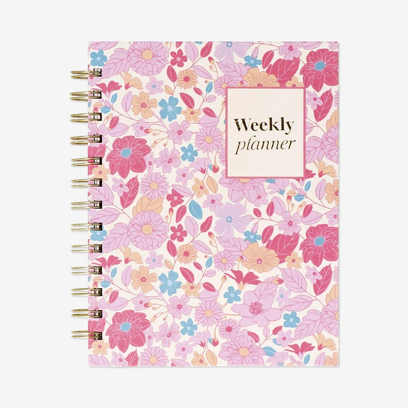 B6 floral weekly planner