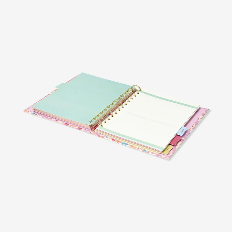 B6 floral weekly planner