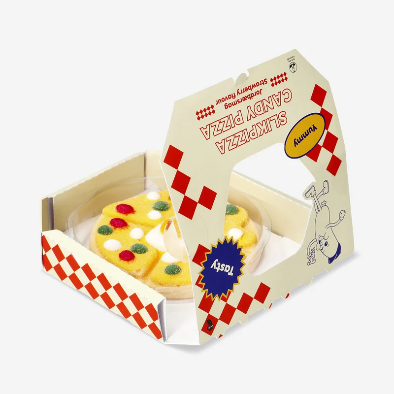 Candy pizza in box
